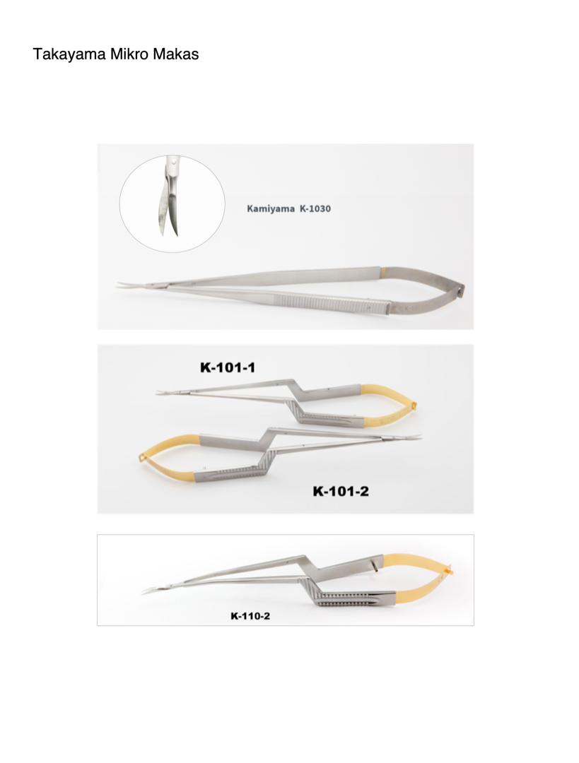 Takayama Mikrocerrahi El Aletleri